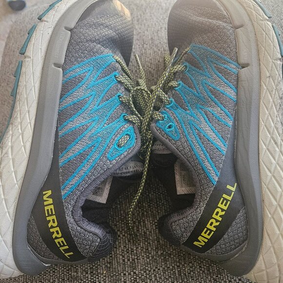 Merrell Vibram Grey Blue Running Gym Outdoor workout Hiking sneakers shoes 8.5 - Picture 5 of 12